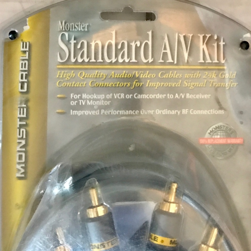 Monster Standard A/V Cables Kit new